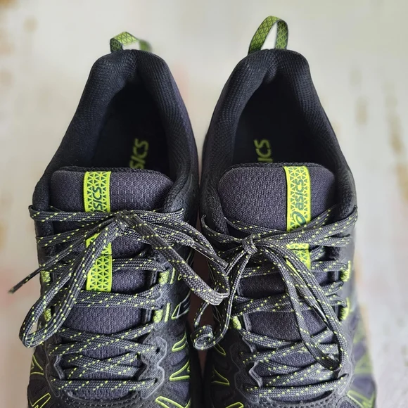 NWOT ASICS Men's Gel-Venture 7 MX Trail Running Black Green Shoes Size 11.5